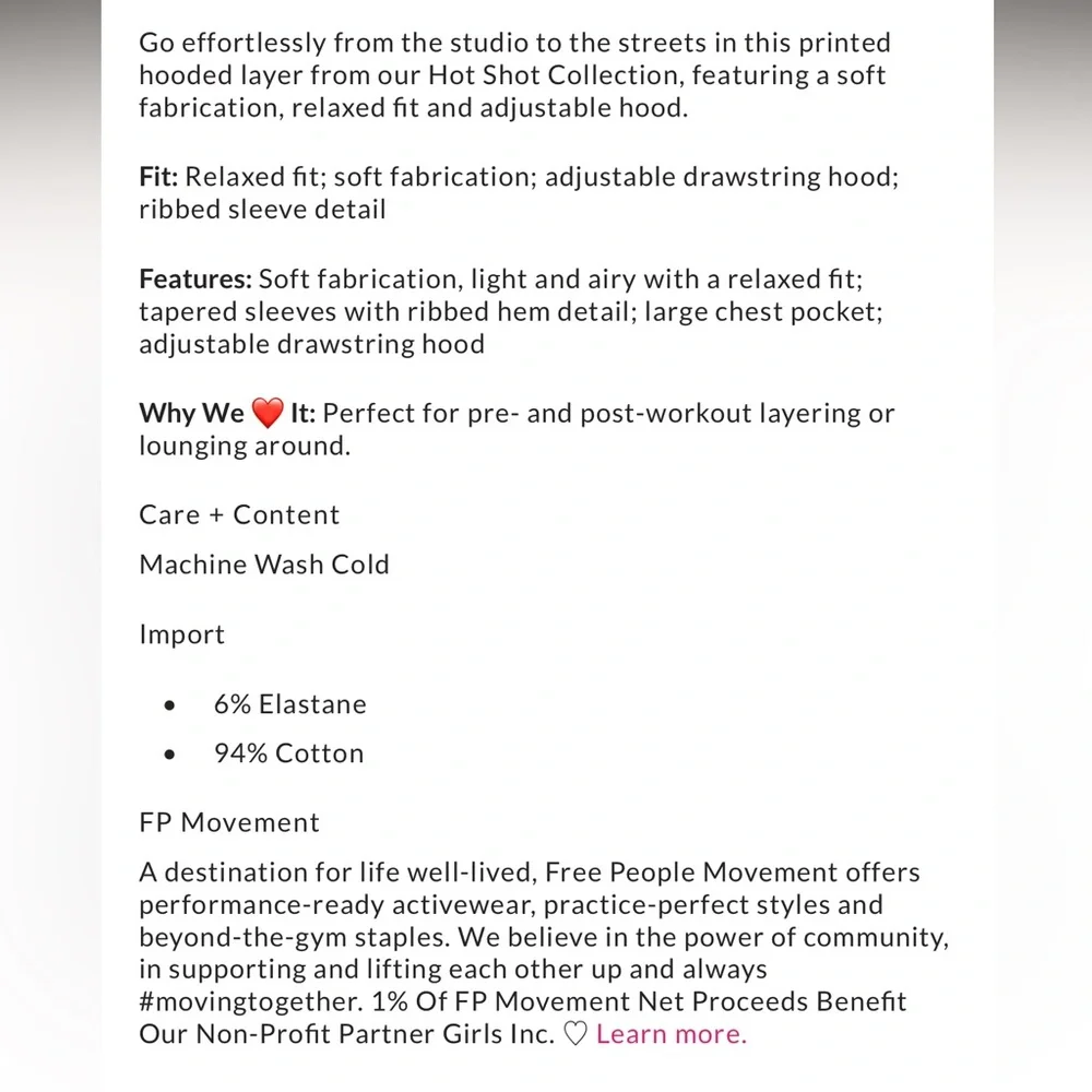 Free People Hot Shot Printed Hooded Layer in Nordic Knit Size Medium - Picture 5 of 5